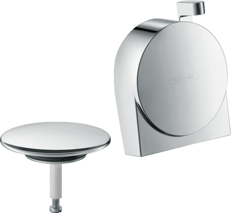 Hansgrohe Exafill S chrome bath filler with integrated waste and overflow set, sleek and durable design