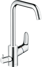 Hansgrohe Focus M41 Single Lever Kitchen Mixer 260 With Shut-off Valve For Additional Appliance Single Spray Mode - Chrome - 31823000