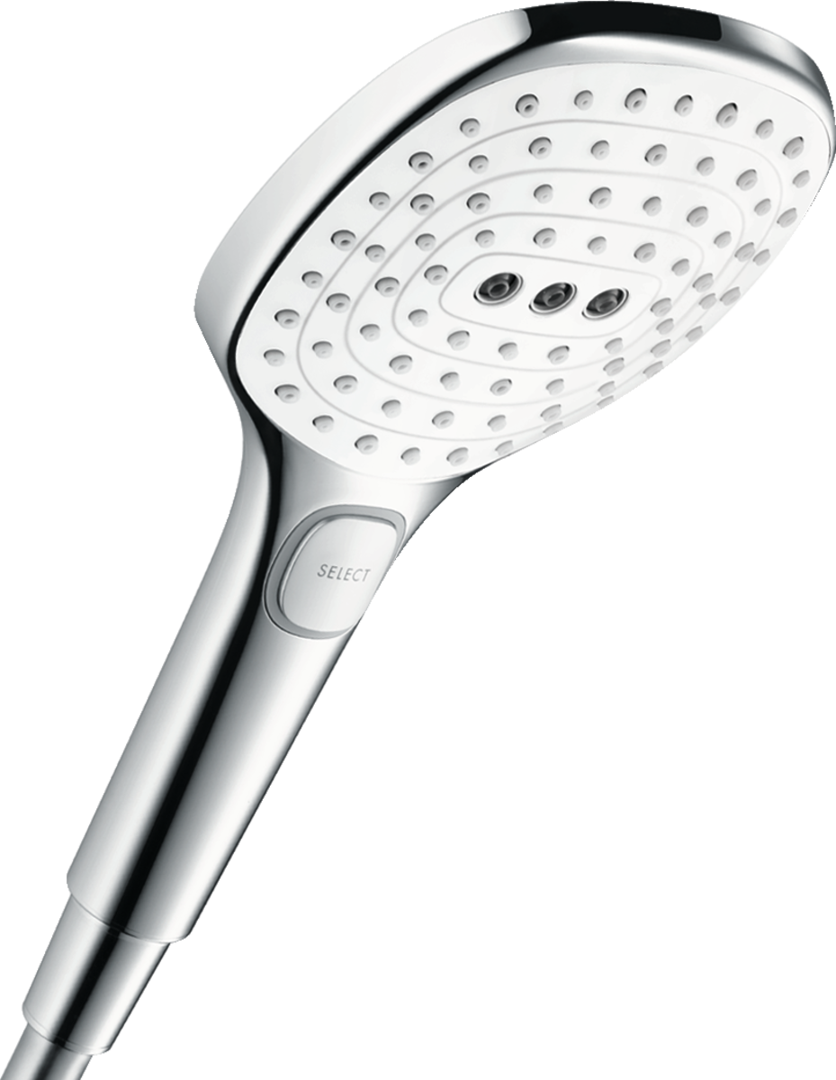 Hansgrohe Raindance Select E Hand Shower 120 3jet Ecosmart 9 L/min - White/Chrome - 26521400