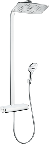 Hansgrohe Raindance E Showerpipe 360 1jet Ecosmart 9 L/min With Thermostatic Shower Mixer - White/Chrome - 27286400