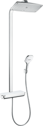 Hansgrohe Raindance E Showerpipe 360 1jet Ecosmart 9 L/min With Thermostatic Shower Mixer - White/Chrome - 27286400