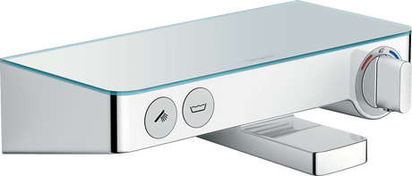 Hansgrohe Showertablet Select thermostatic bath mixer 300 with chrome finish and exposed installation controls