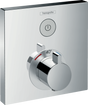 hansgrohe ShowerSelect thermostatic mixer in chrome with concealed installation and safety lock at 40°C for single outlet
