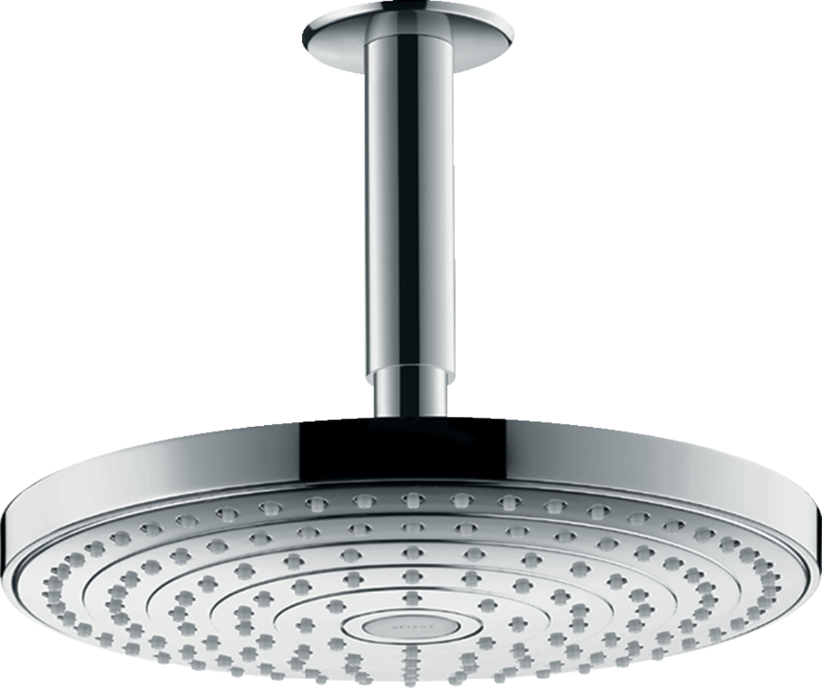 Hansgrohe Raindance Select S Overhead Shower 240 2jet Ecosmart 9 L/min With Ceiling Connector - Chrome - 26469000