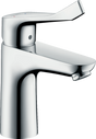 Hansgrohe Focus Single Lever Basin Mixer with extra-long handle and pop-up waste in chrome finish