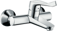 Hansgrohe Focus Single Lever Basin Mixer in chrome with extra long handle and exposed installation design