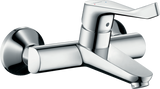 Hansgrohe Focus Single Lever Basin Mixer in chrome with extra long handle and exposed installation design