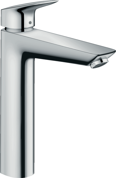 Hansgrohe Logis Single Lever Basin Mixer 190 with chrome finish and elevated spout design