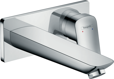 Hansgrohe Logis single lever basin mixer with 195mm spout in chrome for concealed installation