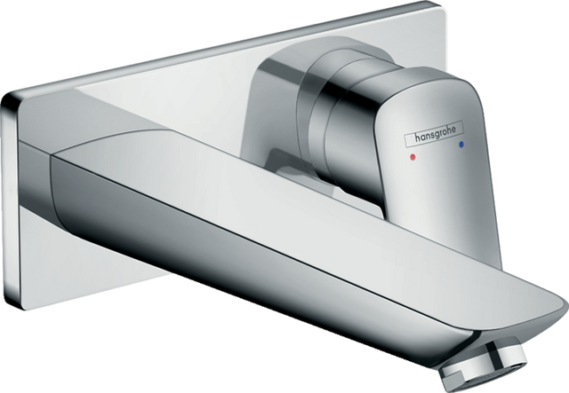 Hansgrohe Logis single lever basin mixer with 195mm spout in chrome for concealed installation
