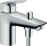 Hansgrohe Logis Single Lever chrome bath and shower mixer with monotrou design for easy installation and high-pressure compatibility