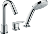 Hansgrohe Logis 3-Hole Rim-Mounted Single Lever Bath Mixer - Chrome - 