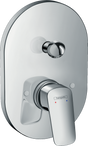 Hansgrohe Logis Single Lever Manual Bath Mixer in chrome with concealed installation and sleek design
