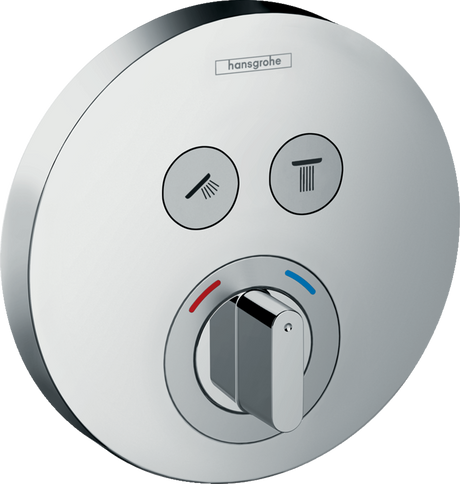 Hansgrohe Showerselect S Mixer For Concealed Installation For 2 Outlets - Chrome - 15748000