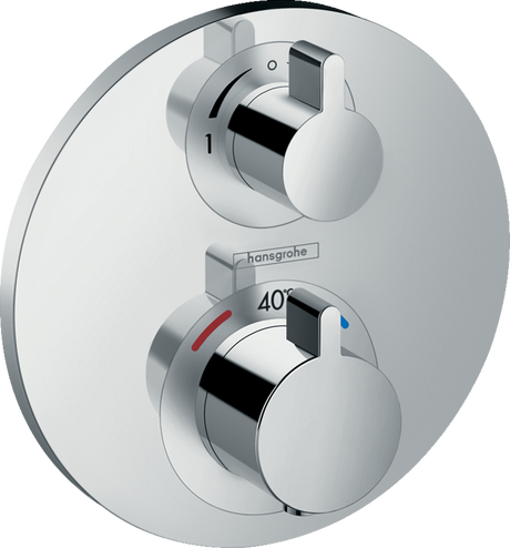 Hansgrohe Ecostat S Thermostatic Mixer For Concealed Installation For 2 Outlets With Shut-off  Diverter Valve - Chrome - 15758000