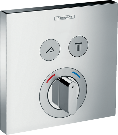 Hansgrohe ShowerSelect Mixer For Concealed Installation For 2 Outlets - Chrome - 15768000