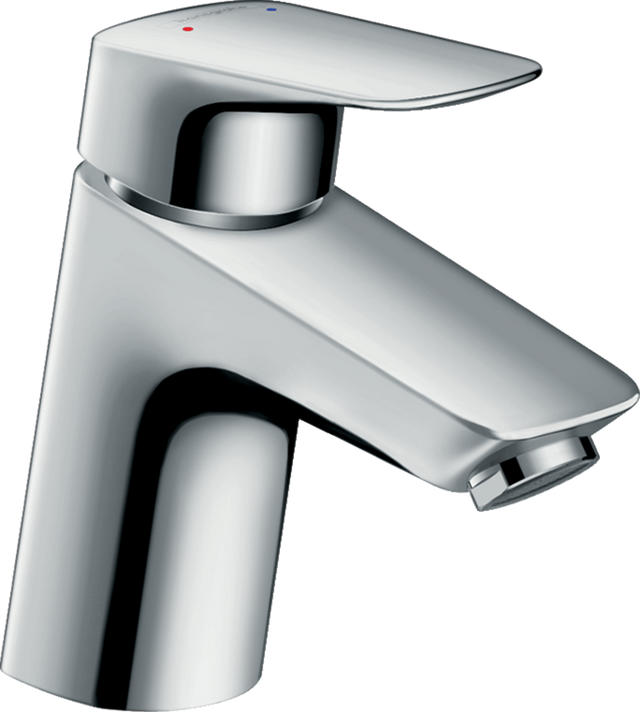 Hansgrohe Logis Single Lever Basin Mixer 70 chrome finish with push-open waste for vented hot water cylinders