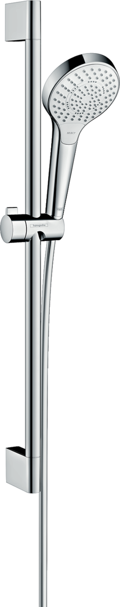 Hansgrohe Croma Select S Shower Set 110 Multi EcoSmart 9 L/min With Shower Rail 650mm - White/Chrome - 26561400