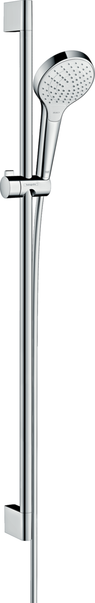 Hansgrohe Croma Select S Shower Set 110 Vario Ecosmart 9 L/min With Shower Rail 900mm - White/Chrome - 26573400