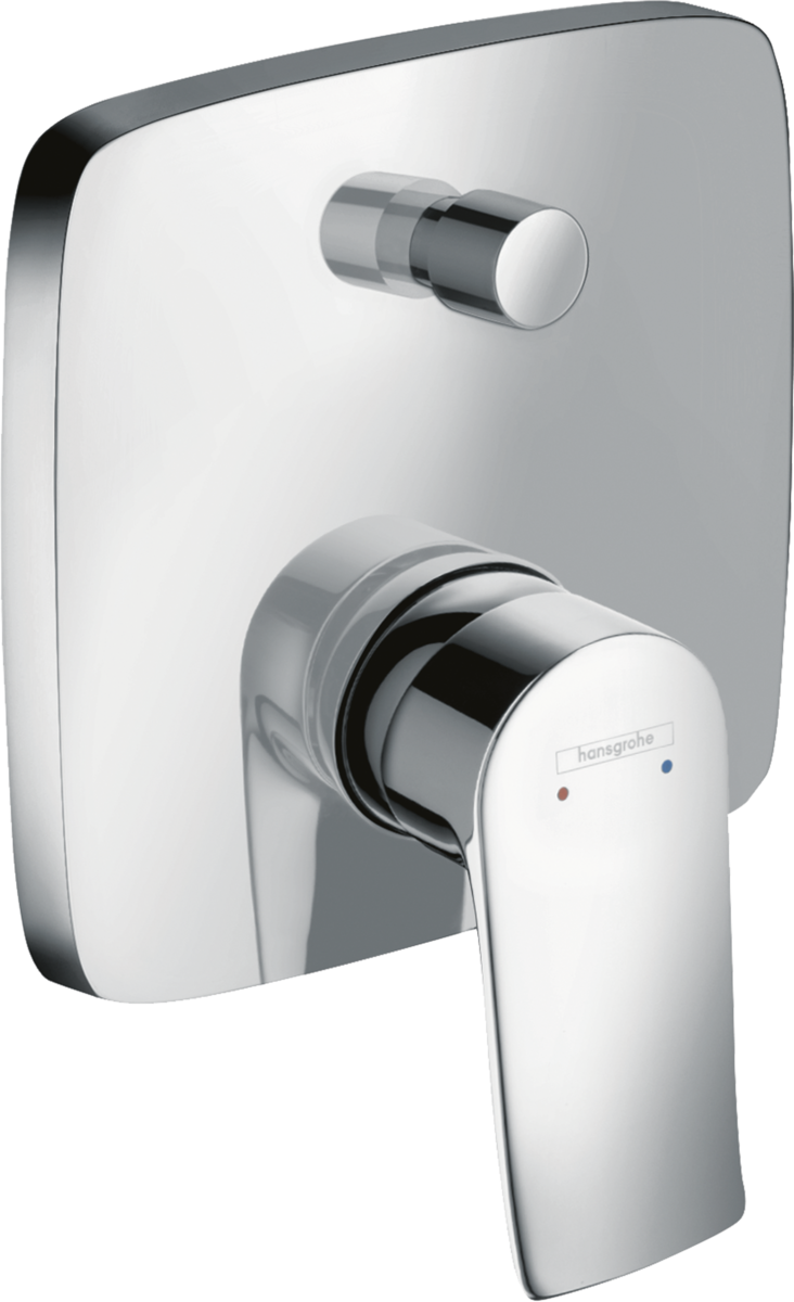 Hansgrohe Metris Single Lever Manual Bath Mixer with chrome finish and concealed installation