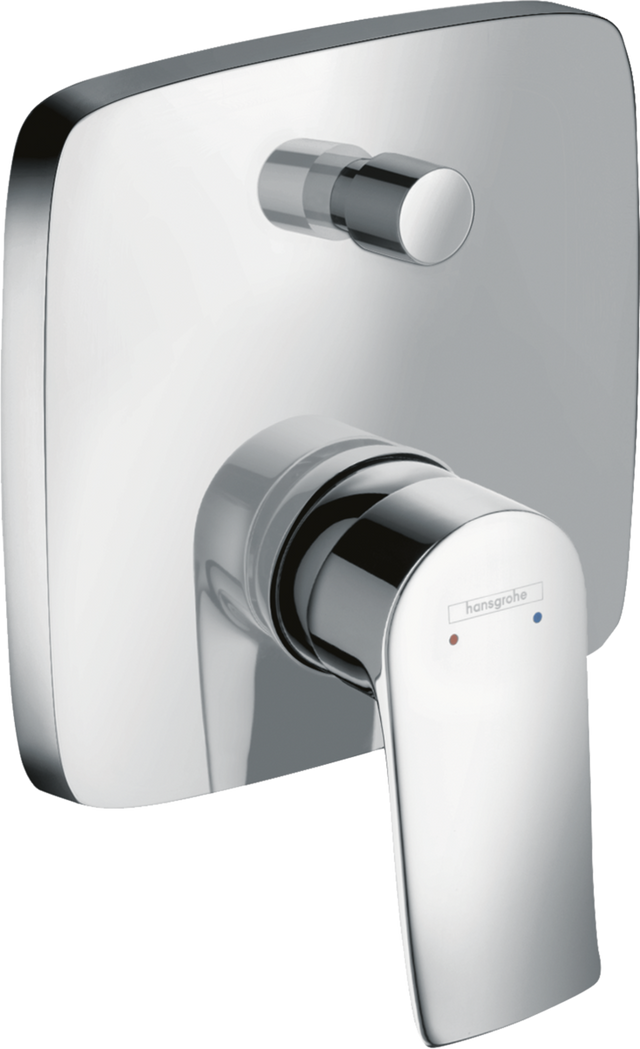 Hansgrohe Metris Single Lever Manual Bath Mixer with chrome finish and concealed installation