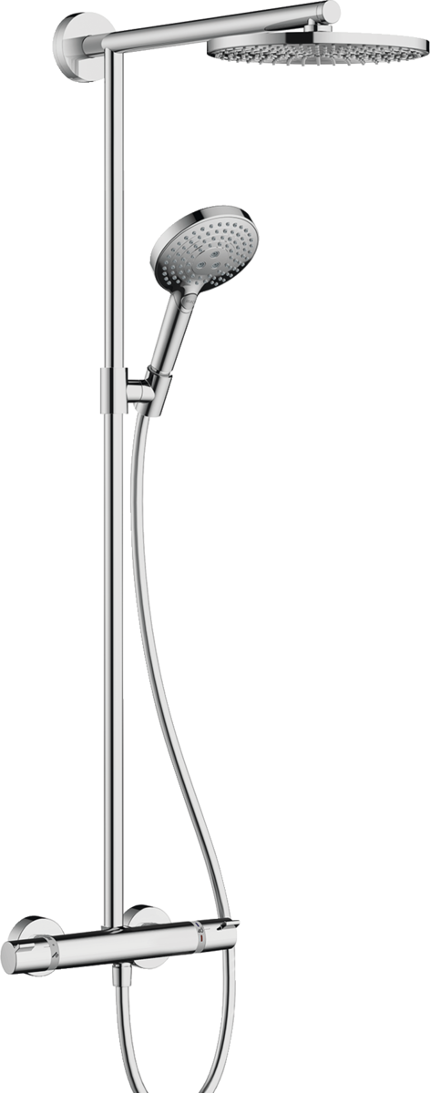 Hansgrohe Raindance Showerpipe 240 1jet Ecosmart 9 L/min With Thermostatic Shower Mixer - Chrome - 27228000
