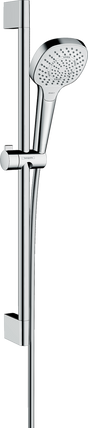 Hansgrohe Croma Select E Shower Set 110 Multi Ecosmart 9 L/min With Shower Rail 650mm - White/Chrome - 26581400