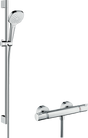 Hansgrohe Croma Select E Shower System 110 Vario With Ecostat Comfort Thermostatic Mixer And Shower Rail 900mm - White/Chrome - 27082400