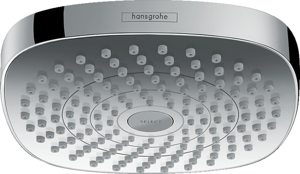 Hansgrohe Croma Select E Overhead Shower 180 2jet Ecosmart 9 L/min - Chrome - 26528000