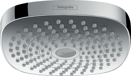 Hansgrohe Croma Select E Overhead Shower 180 2jet Ecosmart 9 L/min - White/Chrome - 26528400