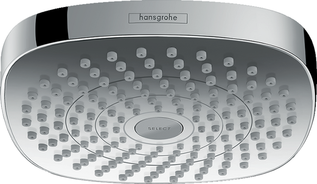 Hansgrohe Croma Select E Overhead Shower 180 2jet Ecosmart 9 L/min - White/Chrome - 26528400