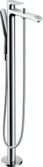 Hansgrohe Metris Single Lever Bath Mixer floor standing chrome faucet with handheld shower attachment
