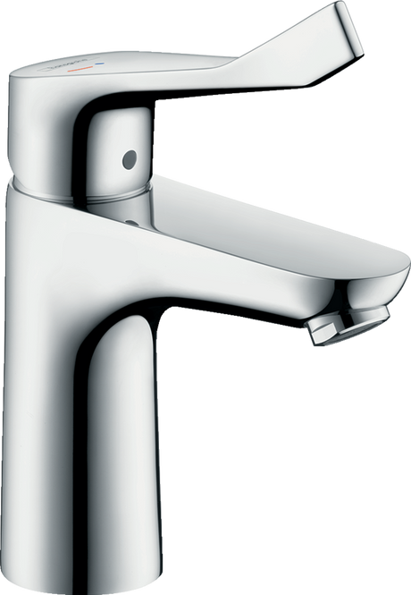 Hansgrohe Focus Single Lever Basin Mixer 100 Coolstart with Extra Long Handle Without Waste - Chrome - 31917000