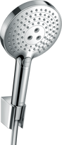 Hansgrohe Raindance Select S chrome shower holder set with 3-jet hand shower and 1600mm hose