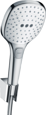 Hansgrohe Raindance Select E Shower Holder Set 120 3jet With Shower Hose 1600mm - White/Chrome - 26720400