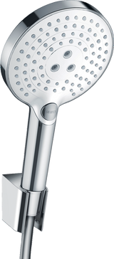 Hansgrohe Raindance Select S Shower Holder Set 120 3jet With Shower Hose 1600mm - White/Chrome - 26721400