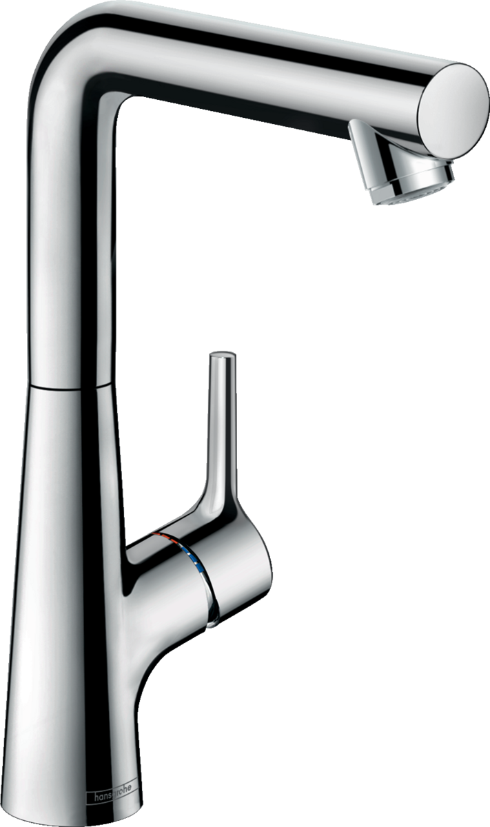 Hansgrohe Talis S chrome single lever basin mixer with swivel spout and pop-up waste
