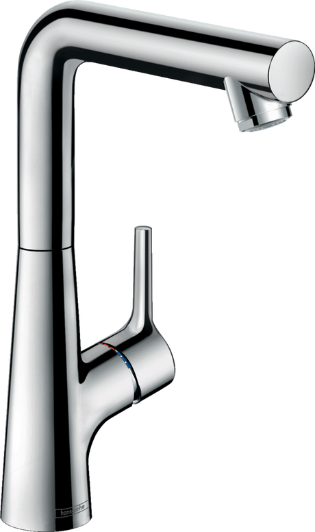 Hansgrohe Talis S chrome single lever basin mixer with swivel spout and pop-up waste