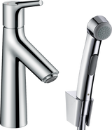 Hansgrohe Talis S chrome single lever basin mixer with bidet spray and 1600 mm shower hose