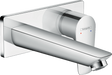 Hansgrohe Talis E chrome single lever basin mixer with concealed wall installation and 165mm spout.