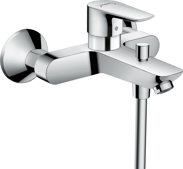 Hansgrohe Talis E single lever manual bath mixer in chrome for exposed installation