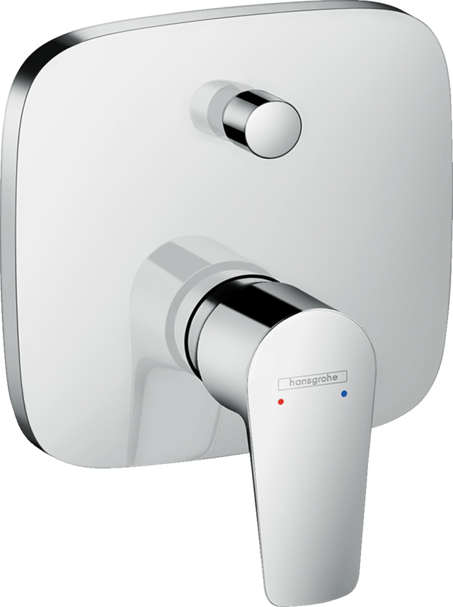 Hansgrohe Talis E single lever manual bath mixer in chrome with concealed installation design