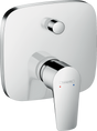 Hansgrohe Talis E single lever manual bath mixer in chrome with concealed installation design