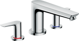 Hansgrohe Talis E chrome 3-hole rim-mounted bath mixer with lever handles and QuickClean technology