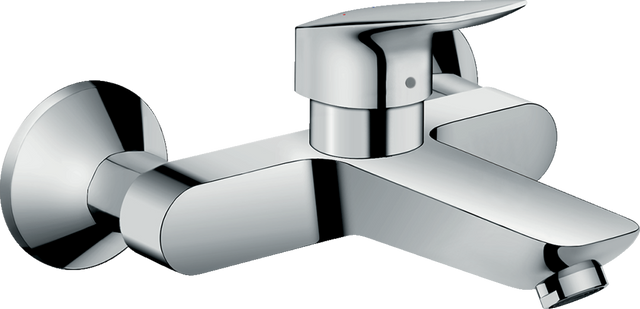 Hansgrohe Logis Wall Mounted single lever basin mixer in chrome with EcoSmart technology and sleek modern design