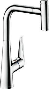 Hansgrohe Talis Select M51 Single Lever Kitchen Mixer 300 Eco With Pull-out Spout Single Spray Mode - Chrome - 72826000