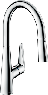 Hansgrohe Talis M51 Single Lever Kitchen Mixer 200 With Pull-out Spray 2 Spray Modes - Chrome - 72813000