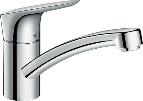 Hansgrohe Logis M31 Single Lever Kitchen Mixer 120 Coolstart Ecosmart Single Spray Mode - Chrome - 71837000