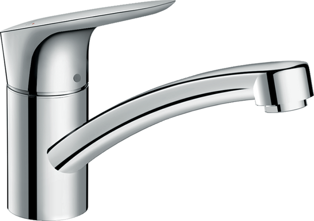 Hansgrohe Logis M31 Single Lever Kitchen Mixer 120 Coolstart Ecosmart Single Spray Mode - Chrome - 71837000
