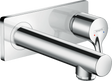 hansgrohe Talis S chrome single lever basin mixer with 165mm spout and concealed wall installation